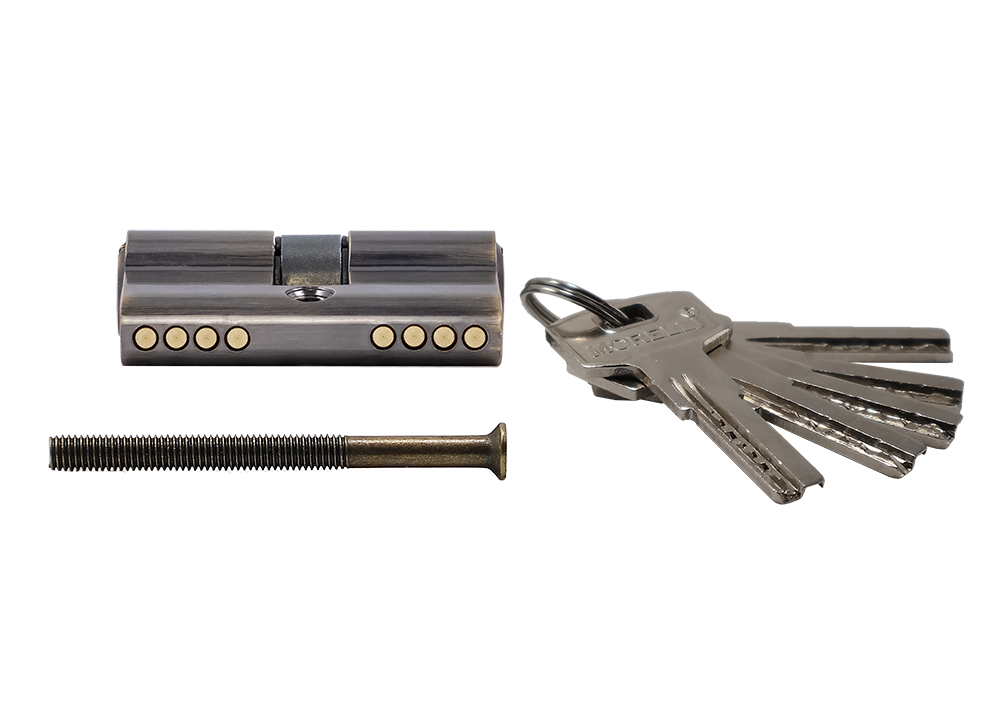 High security key cylinder HS 50C AB (50mm), color - antique bronze image buy in World