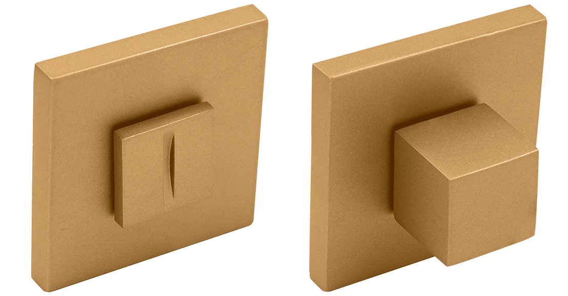 LUX-WC-S8 OMA sanitary knob on a 6 mm square rosette, color - matte italian gold, CAM image buy in World