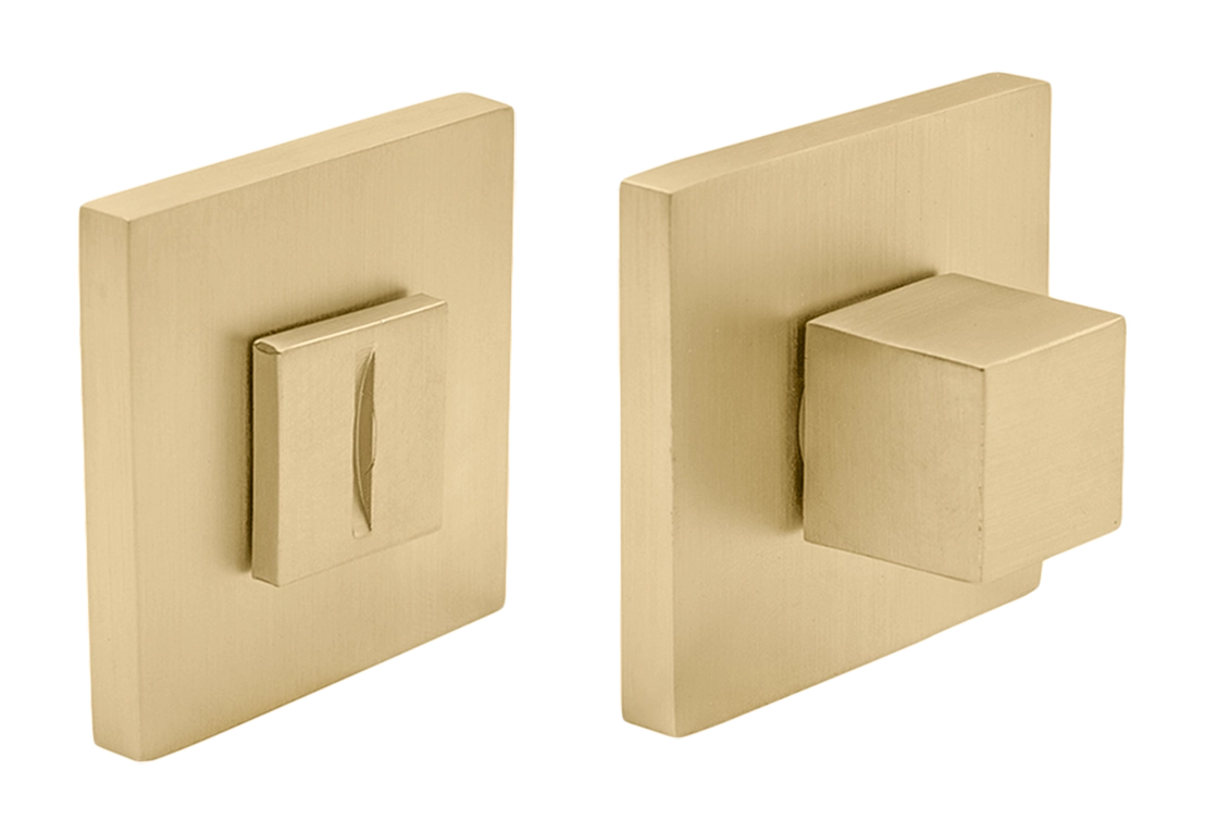 LUX-WC-S8 OMA sanitary knob on a 6 mm square rosette, color - matte satin gold, CAM image buy World