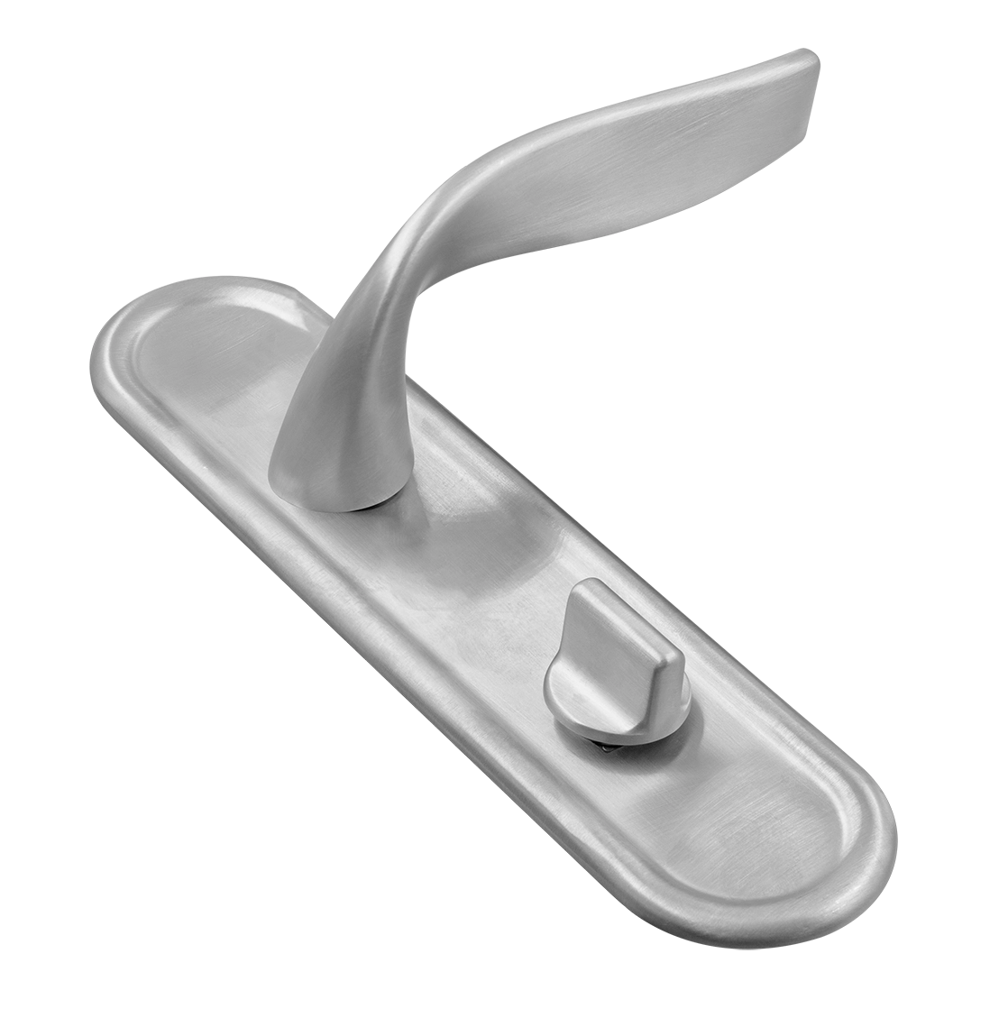 Door Handle, SKYSCRAPER PLR WC BLANK on backplate with knob, color paintable image buy World