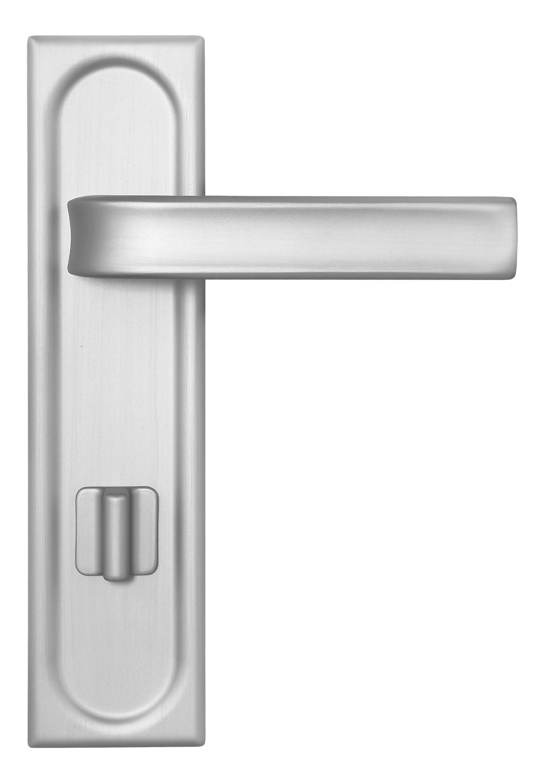 Door Handle, THE BUS STATION PLS WC BLANK on backplate with knob, color paintable image buy in World