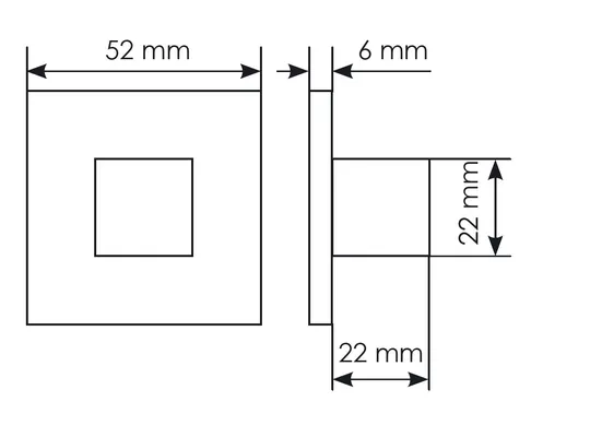 Kit Door handle MH-54-S6 BL + MH-WC-S6 BL + M1895 BL, WC latch, colour - black image door furniture World