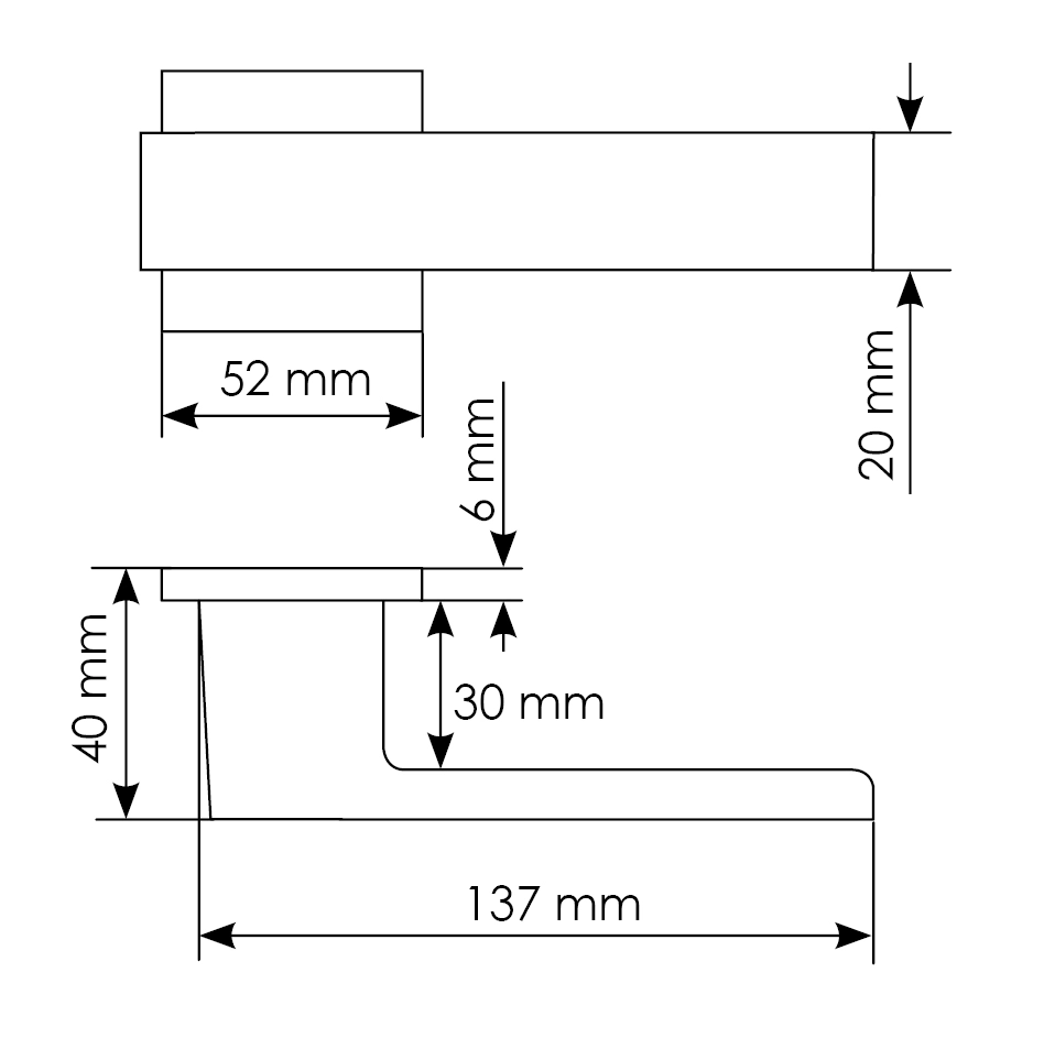 Kit Door handle MH-56-S6 BL + MH-WC-S6 BL + M1895 BL, WC latch, colour - black image morelli World