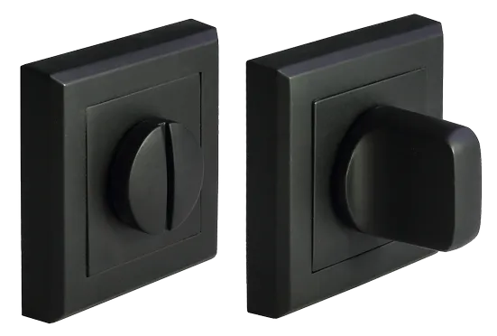 Kit Door handle MH-28 BL-S + MH-WC-S BL + M1895 BL, WC latch, colour - black image furniture World