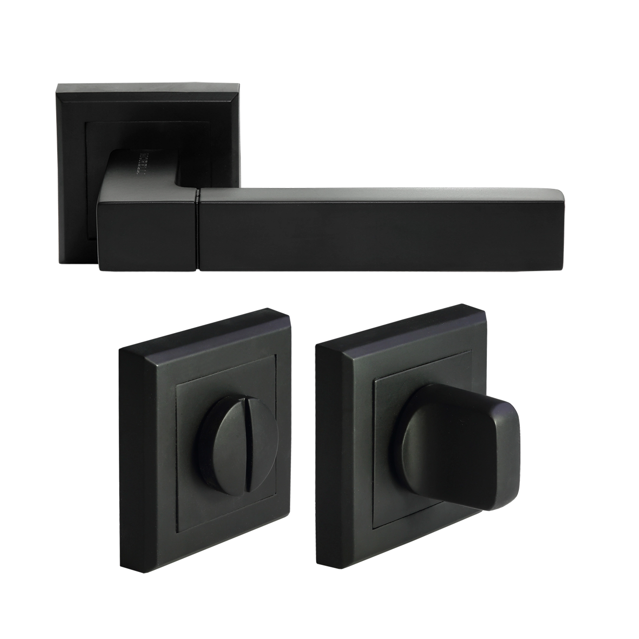 Kit Door handle MH-28 BL-S + MH-WC-R6 BL + M1895 BL, colour - black image buy World