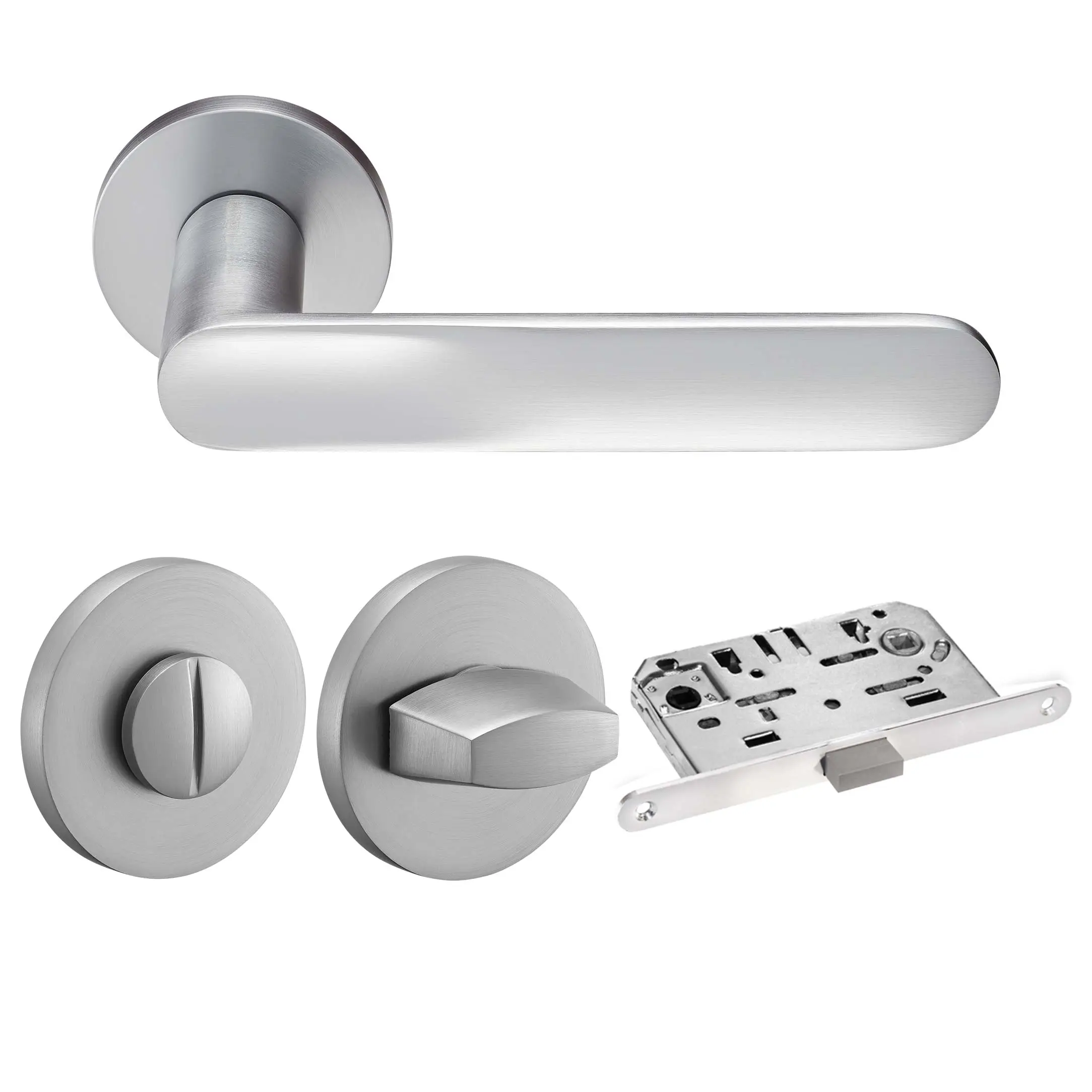 Kit Door handle MH-59-R6 MSC + MH-WC-R6 MSC + M1895 SC, WC latch, color - stain chrome image buy World