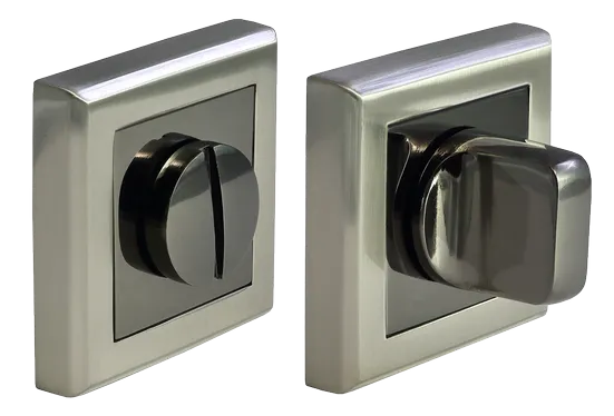 Kit Door handle MH-28 SN/BN-S + WC-S SN/BN + M1895 SN, WC latch, colour - stain nickel/chrome image furniture World