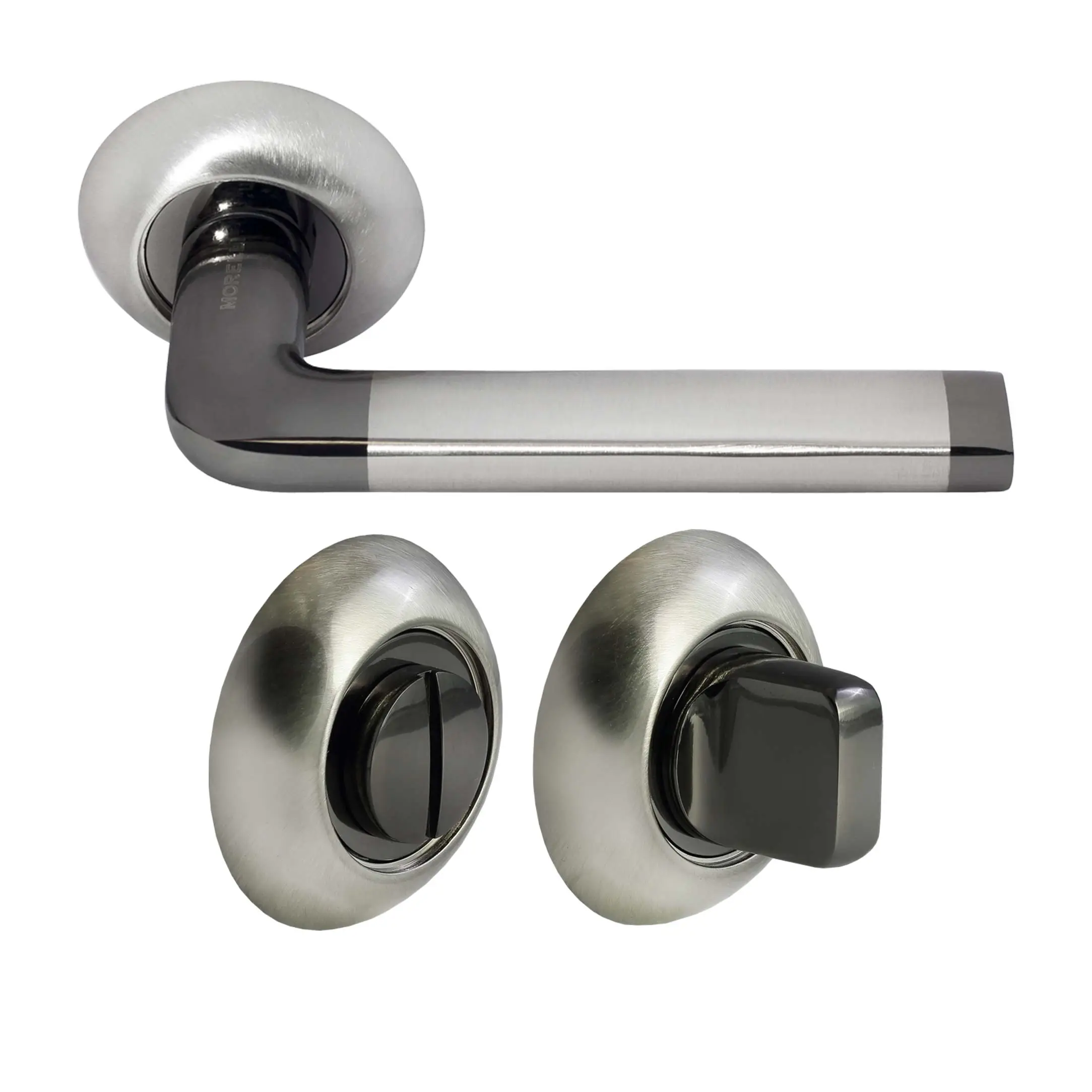 Kit Door handle MH-03 SN/BN + MH-WC SN/BN, colour - stain nickel image buy World