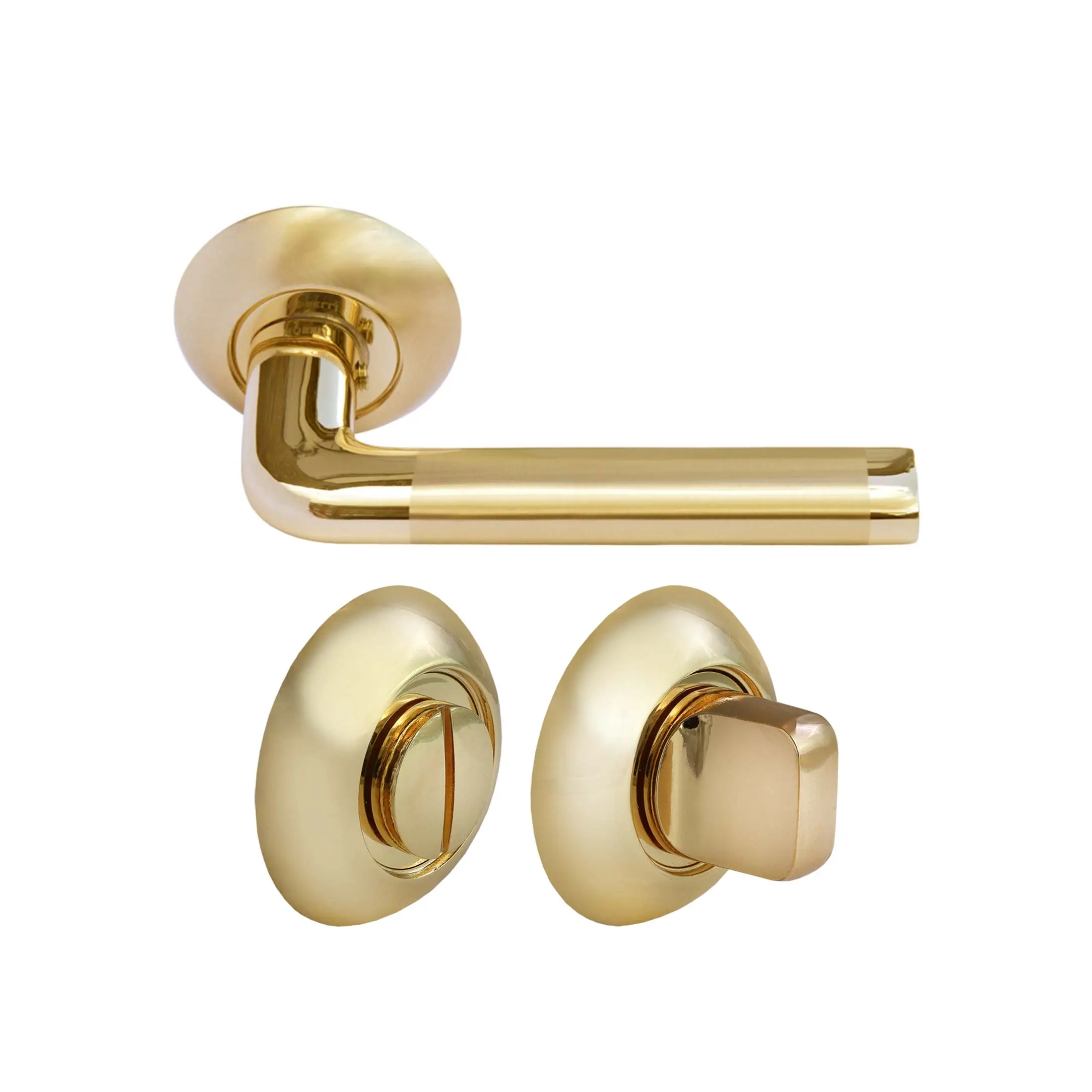 Kit Door handle MH-03 SG/GP + MH-WC SG/GP, colour - stain gold image buy World