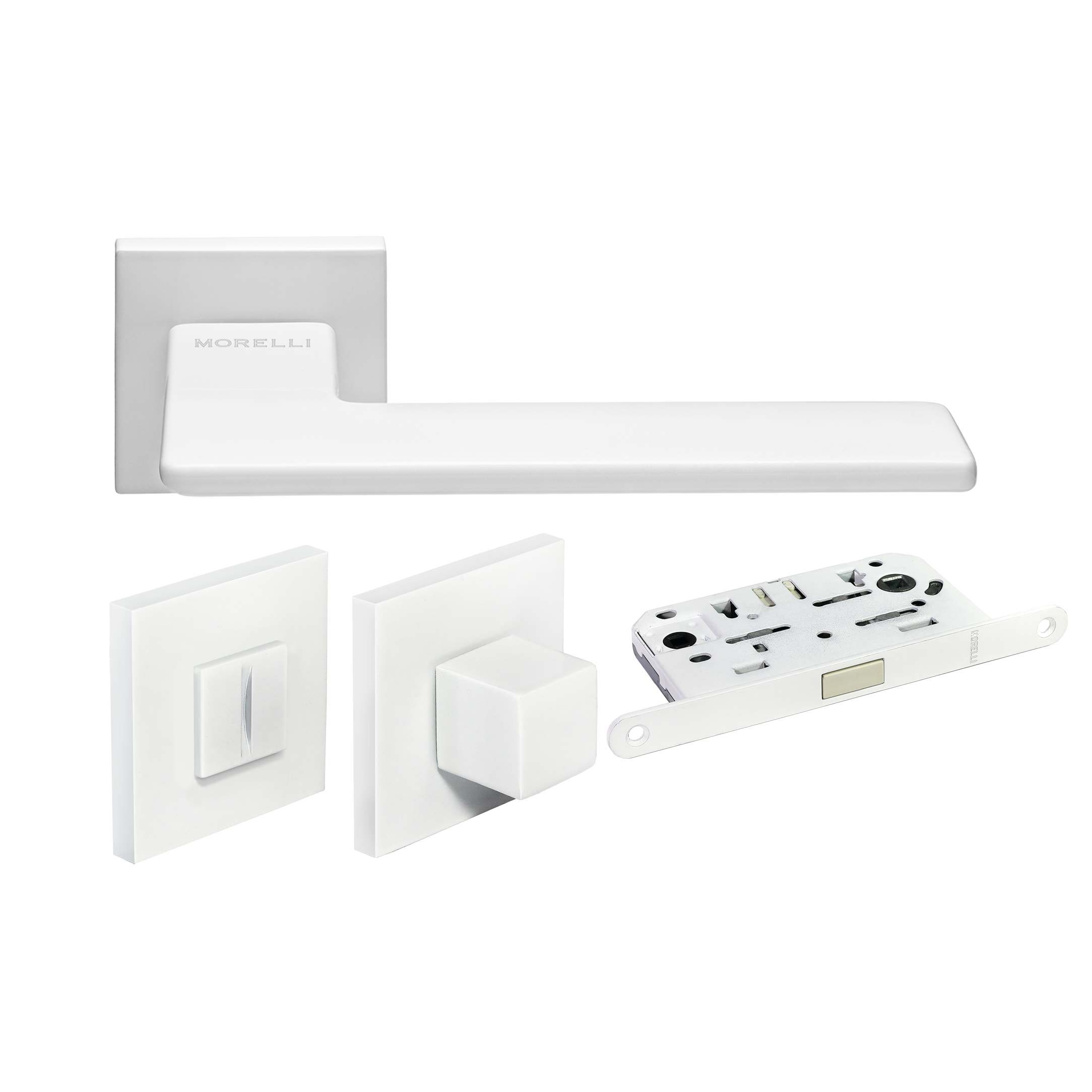 Kit Door handle MH-51-S6 W + MH-WC-S6 W + M1895 W, WC latch, colour - stain chrome image buy World