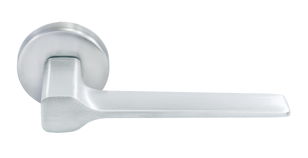 GRAND CARAT R5 CSA separate door handle on round socket, matt chrome, color matt chrome, ZAM image buy World