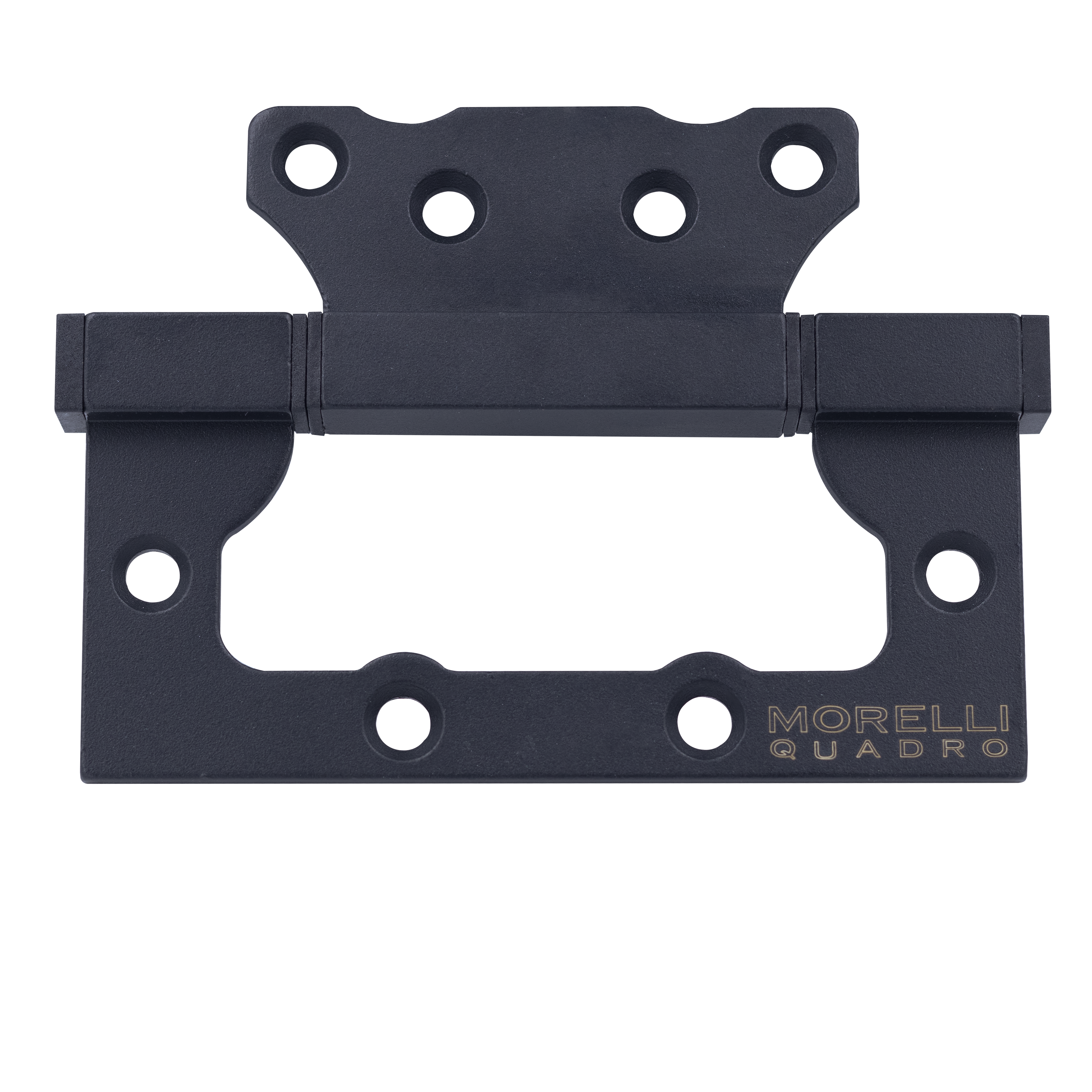 Aluminum hinge QUADRO-1 BL without mortise on square axle, color black image buy in World