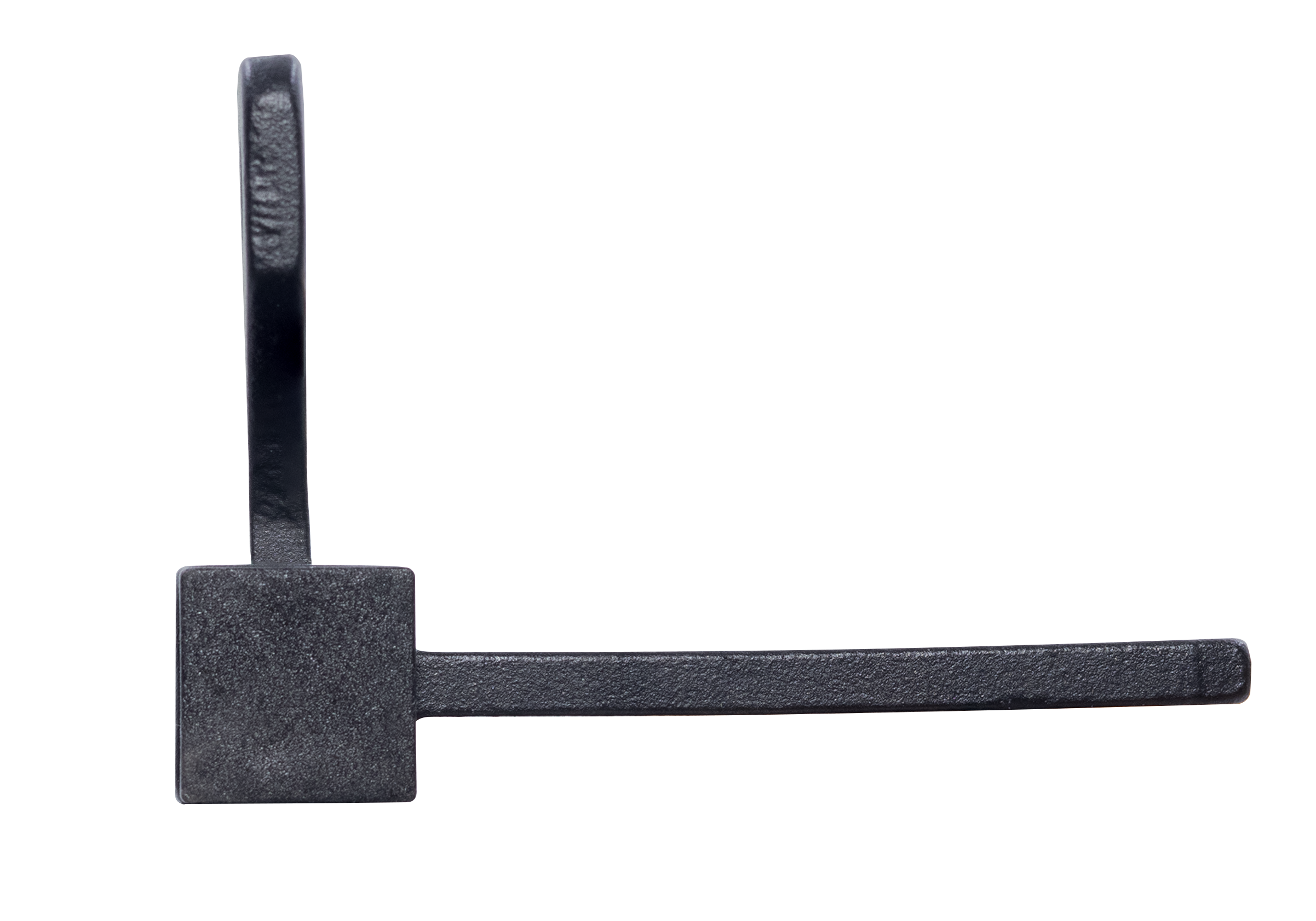 Aluminum hinge QUADRO-1 BL without mortise on square axle, color black image furniture World