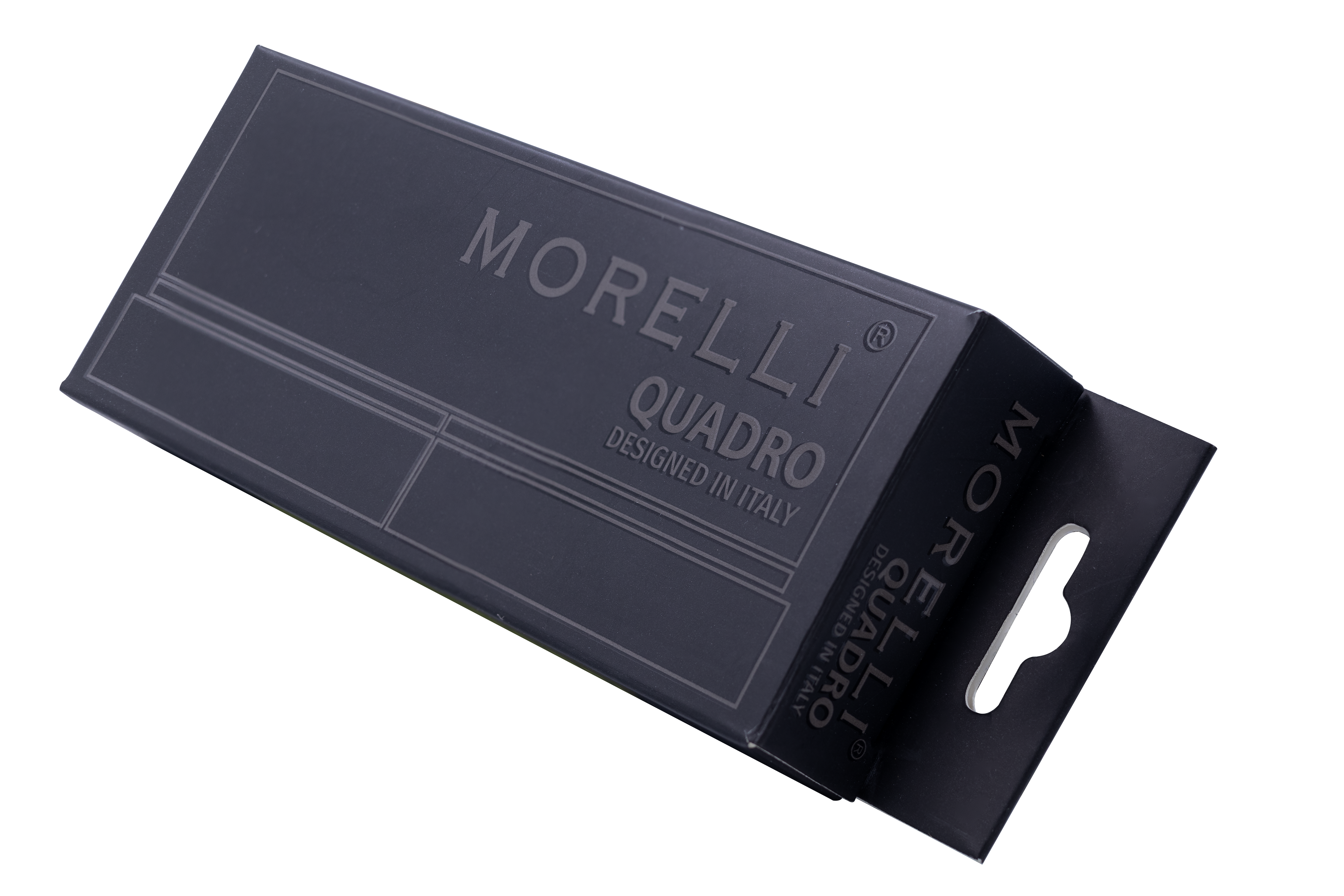 Aluminum hinge QUADRO-1 BL without mortise on square axle, color black image morelli World