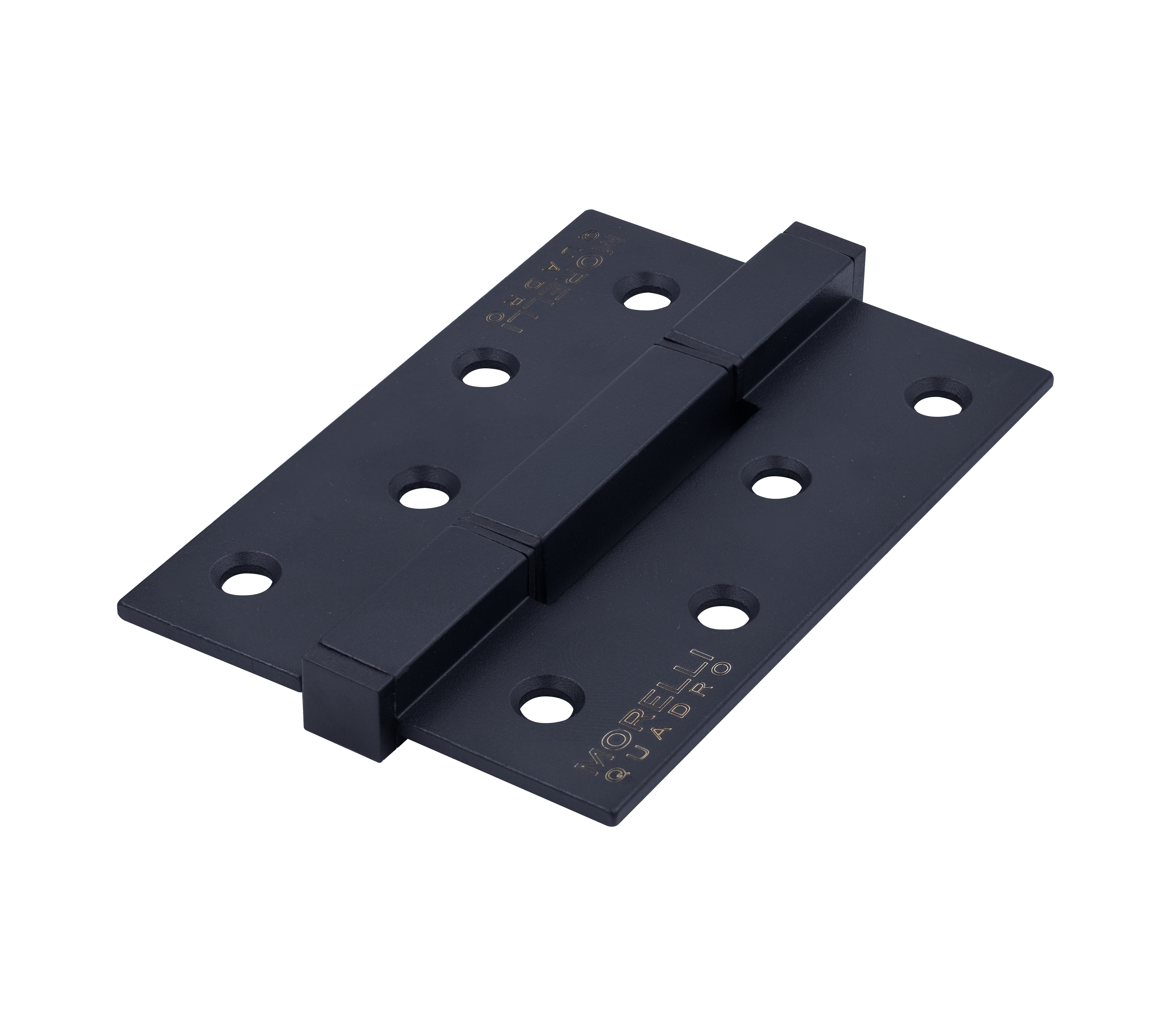 Aluminum hinge QUADRO-2 BL without mortise on square axle, color black image buy World