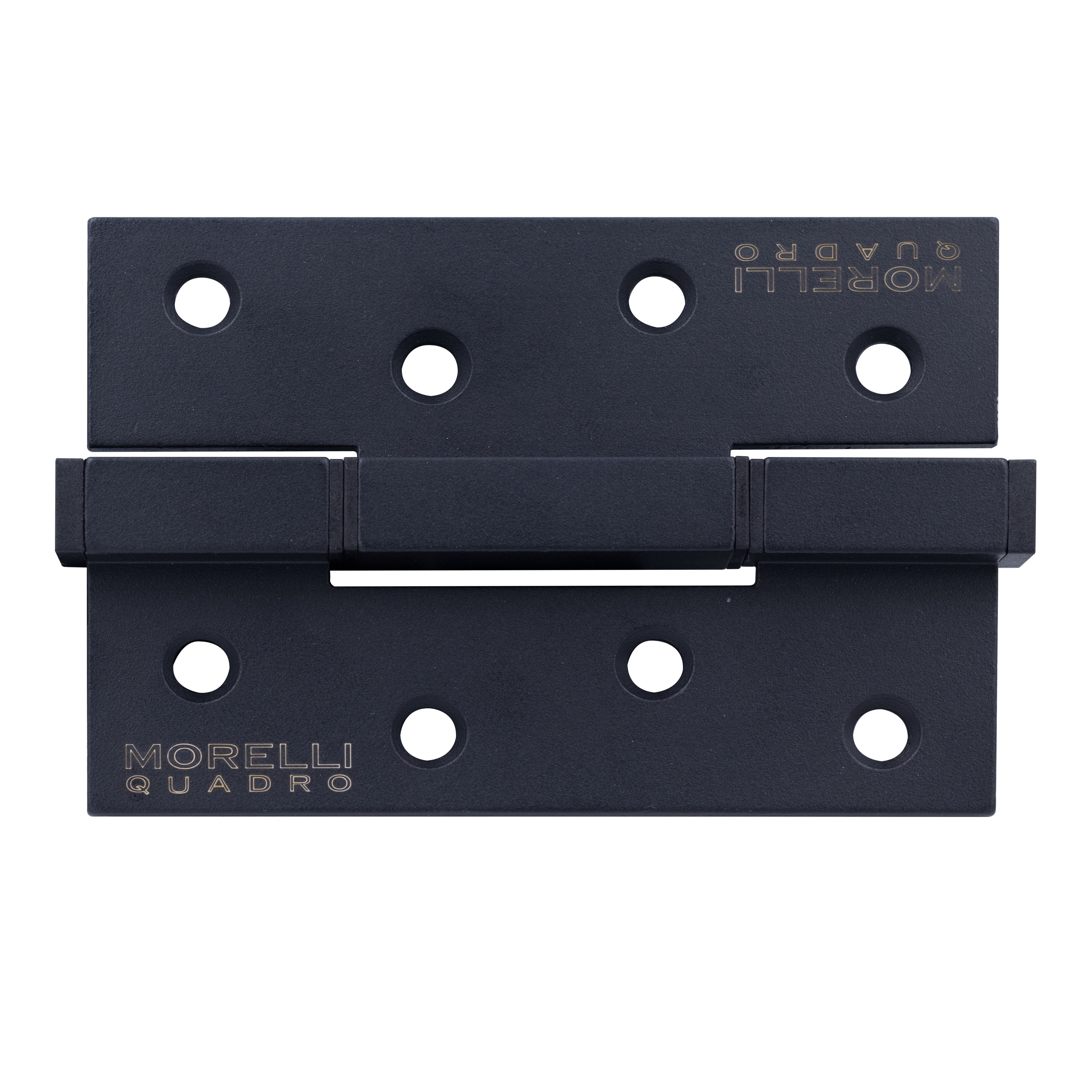 Aluminum hinge QUADRO-2 BL without mortise on square axle, color black image buy in World