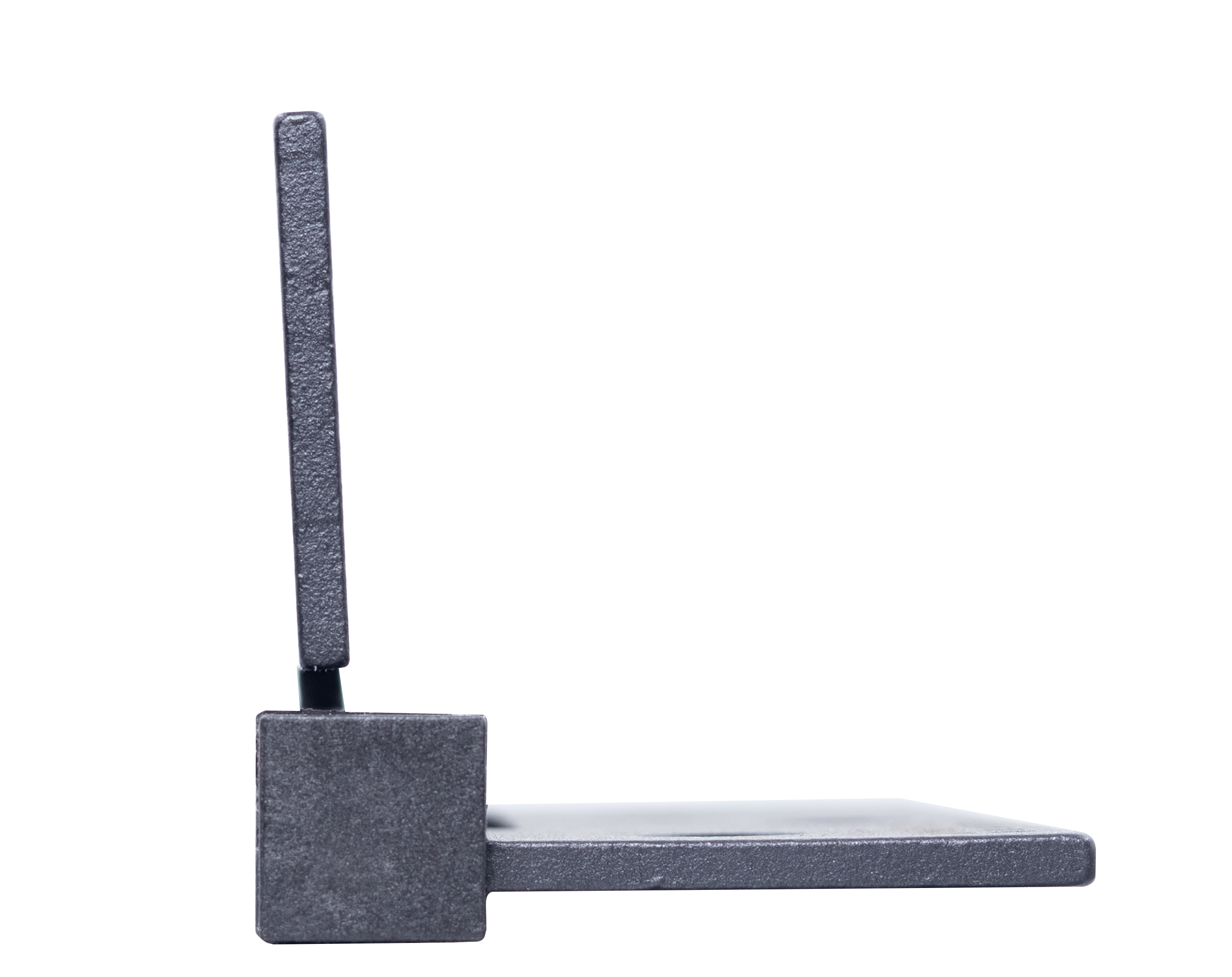 Aluminum hinge QUADRO-2 BL without mortise on square axle, color black image furniture World