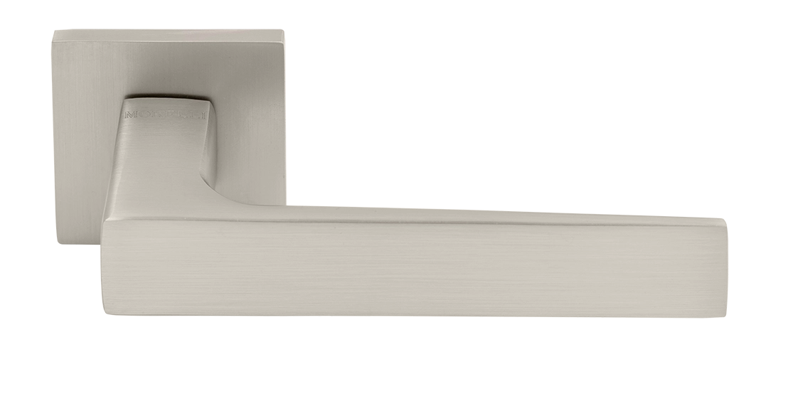 Door handle MIRA MH-54-S6 MSN, independent on a square rosette, colour satin nickel matt, ZAM image buy World