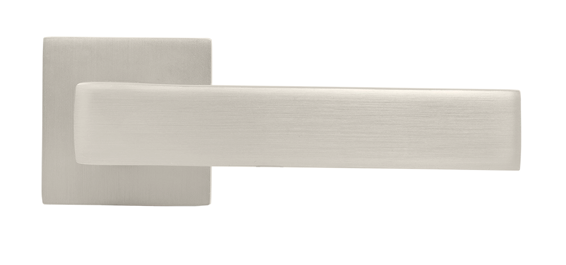 Door handle MIRA MH-54-S6 MSN, independent on a square rosette, colour satin nickel matt, ZAM image buy in World