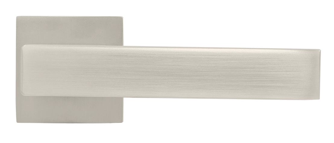 LOT, door handle on square rosette 6mm  MH-56-S6 MSN, colour - satin nickel matt image buy in World