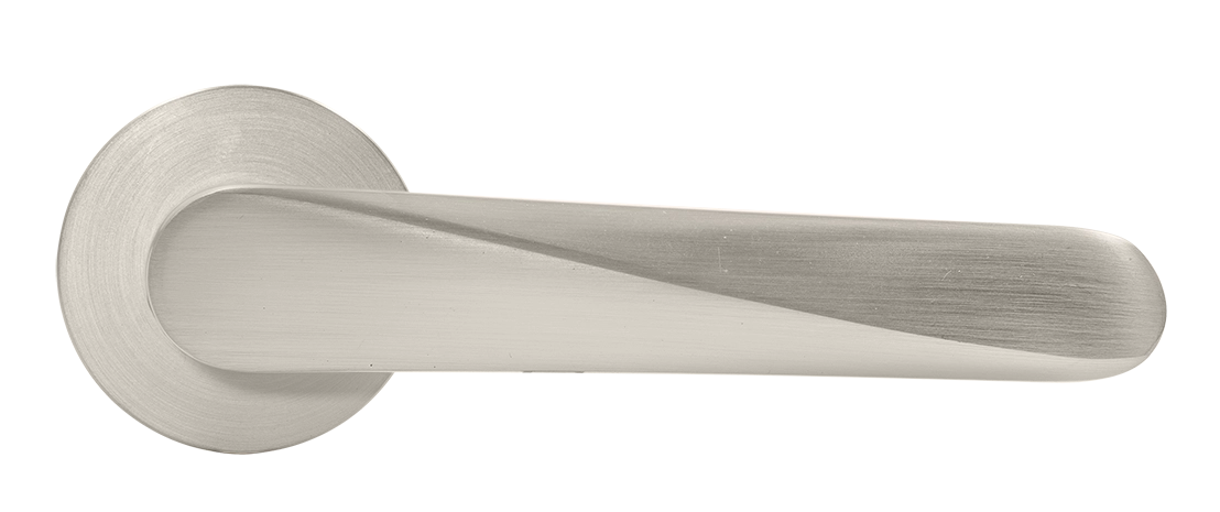 CAYAN - door handle on round rosette 6mm  MH-58-R6 MSC, colour - satin nickel matt image buy in World