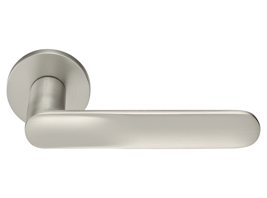 GARAK door handle on round rosette 6mm,  MH-59-R6 MSN, colour - satin nickel matt image buy World