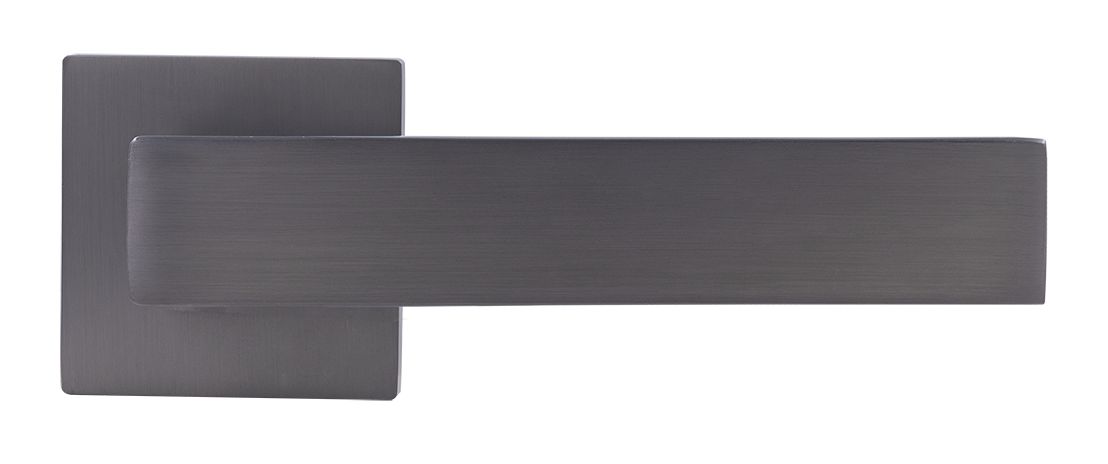 Door handle MIRA MH-54-S6 GR, independent on a square rosette, colour  graphite, ZAM image buy in World