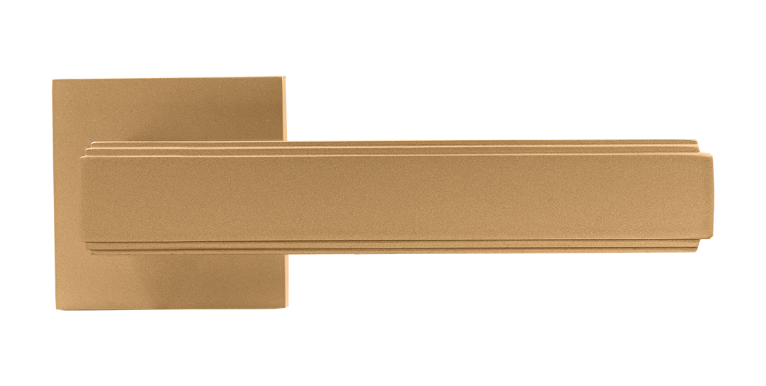 Door Handle MH-64-S6 FTG STEPS on a Square Rosette 6 mm, Color matt Italian Gold image buy in World