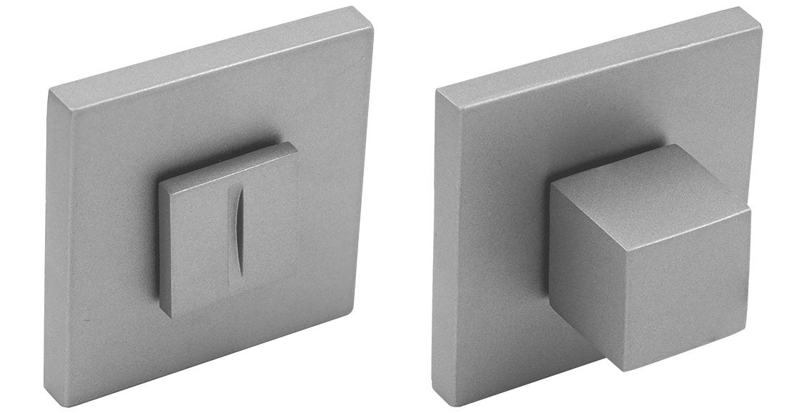 Door latch on square socket 6 mm, MH-WC-S6 ASC, color - anodized matt chrome image buy World