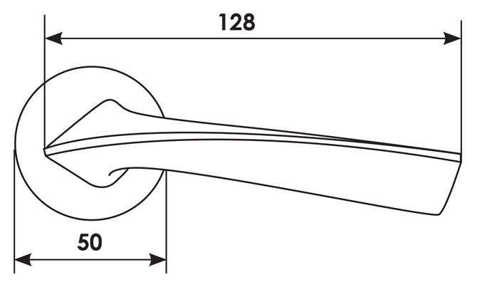 COMETA R5 NIS, door handle,  colour - satin nickel image buy in World