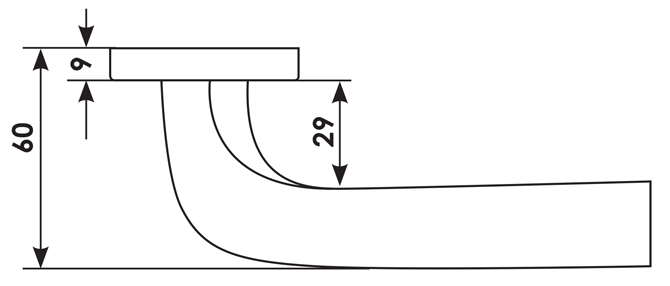 COMETA R5 NIS, door handle,  colour - satin nickel image furniture World