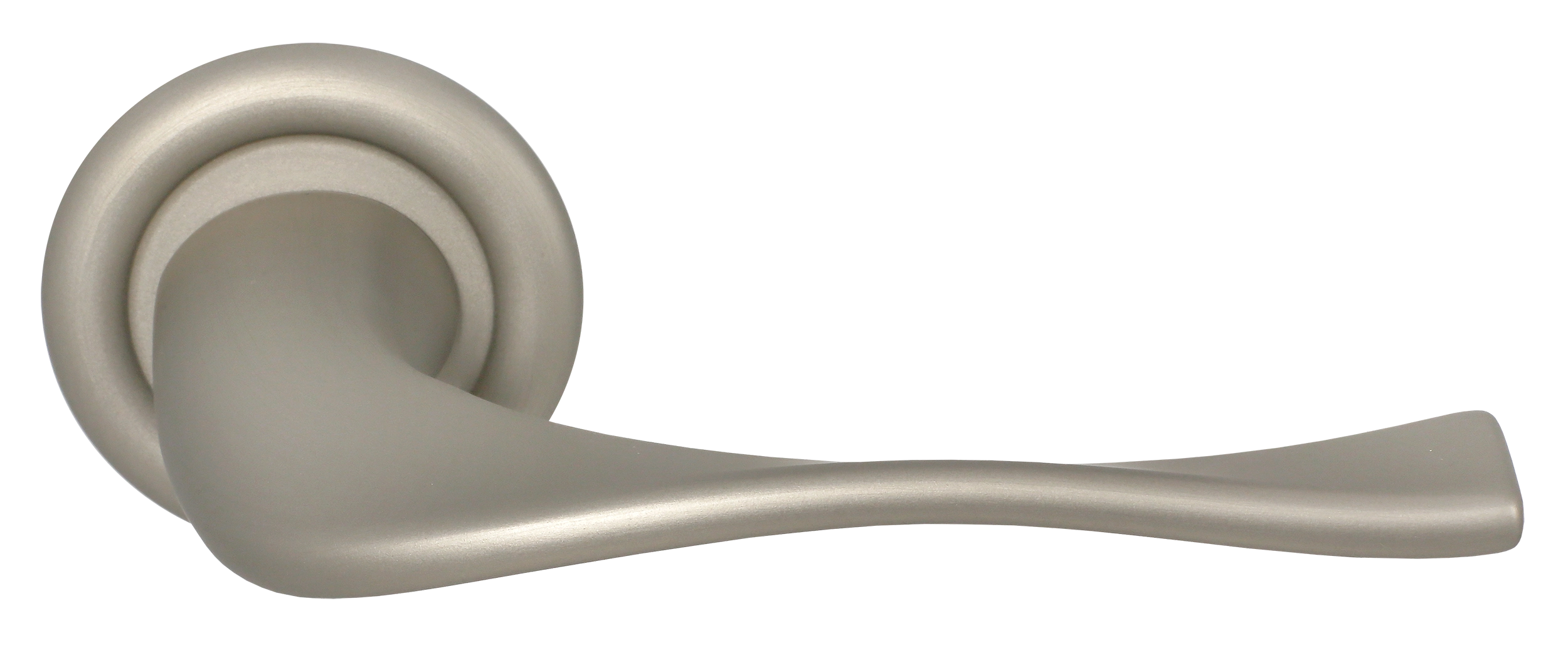 Door Handle, SKYSCRAPER R7 on round rose, Color Spring Mist image buy World