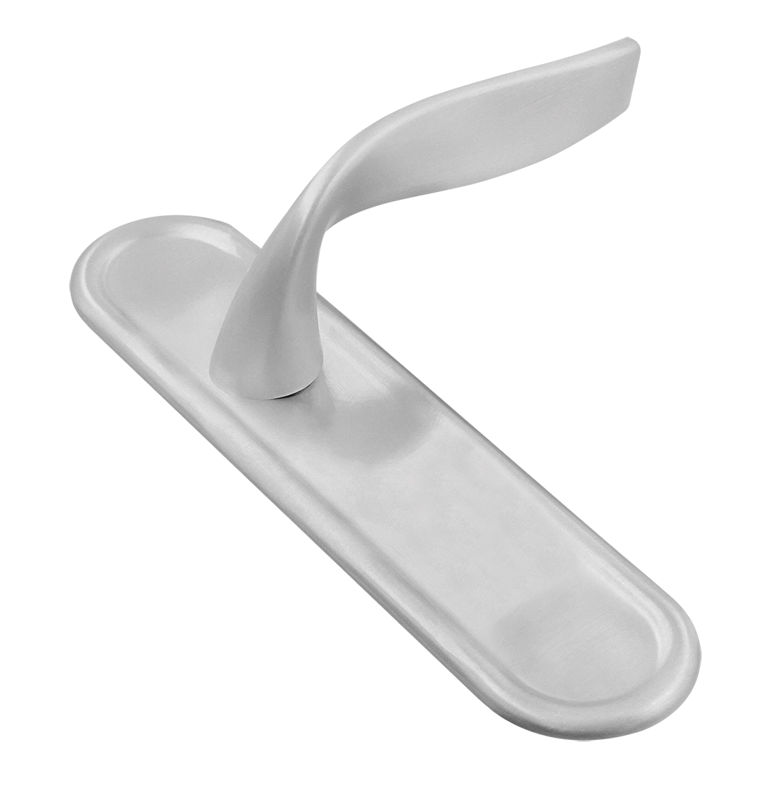 Door Handle, SKYSCRAPER PLR SSW on backplate, color Stockholm Snowfall image buy World