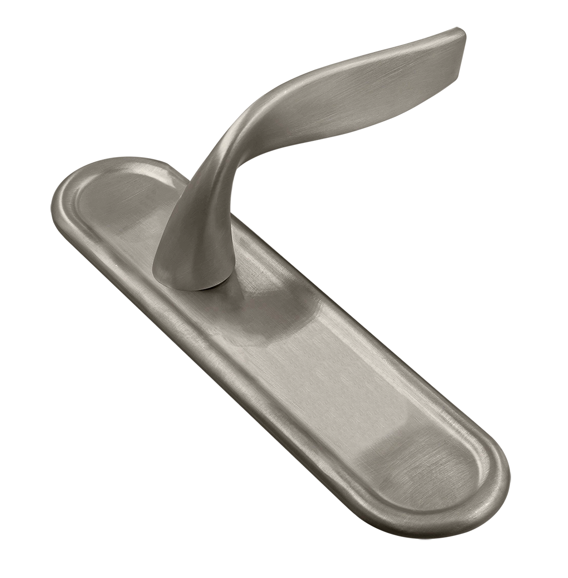 Door Handle, SKYSCRAPER PLR SMI on backplate, color Spring Mist image buy World