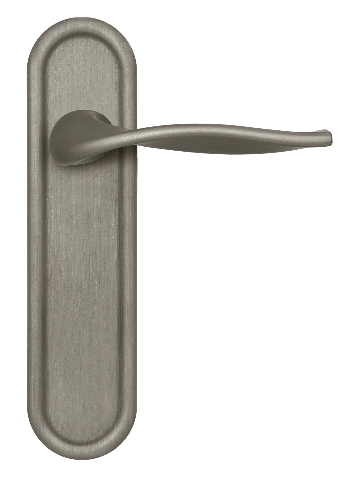 Door Handle, SKYSCRAPER PLR SMI on backplate, color Spring Mist image buy in World