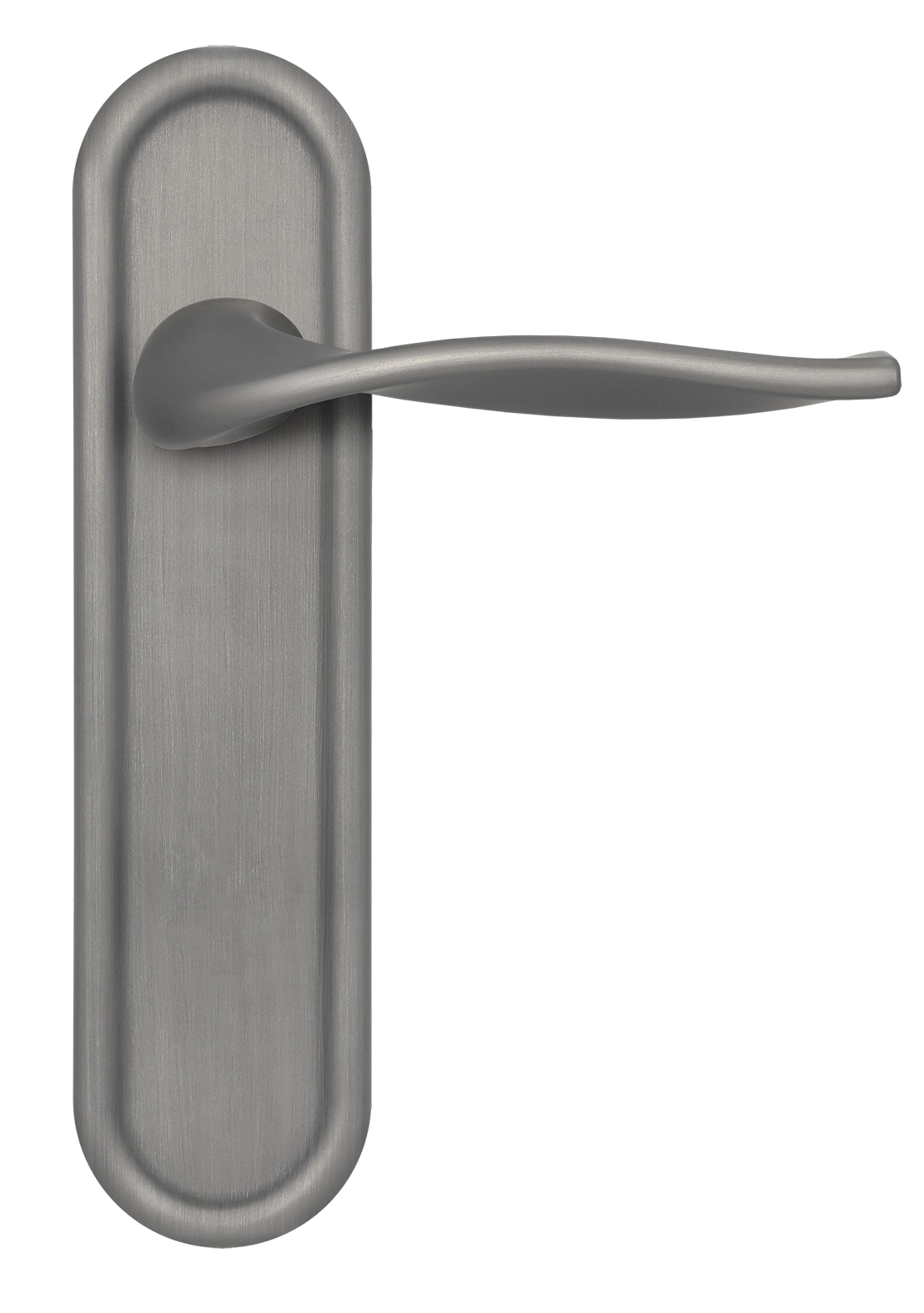 Door Handle, SKYSCRAPER PLR WF on backplate, Color Winter Frost image buy in World