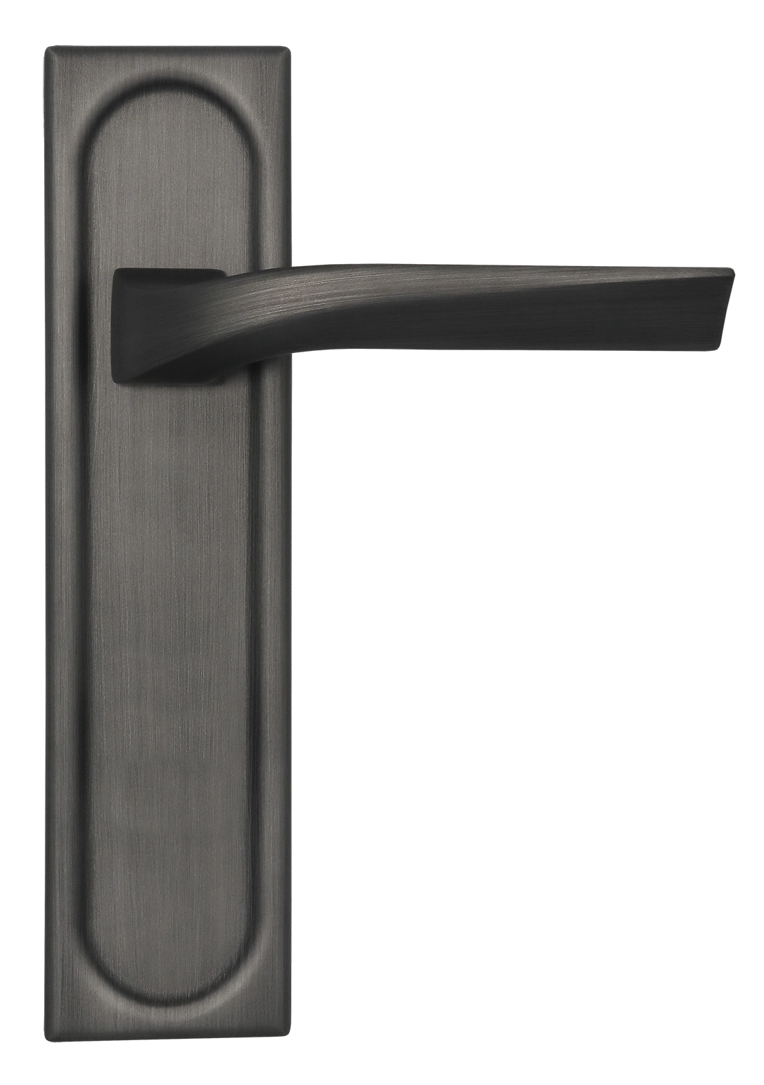 Door Handle, WD CONCERT HALL PLS SST on backplate, color Summer Storm image buy in World