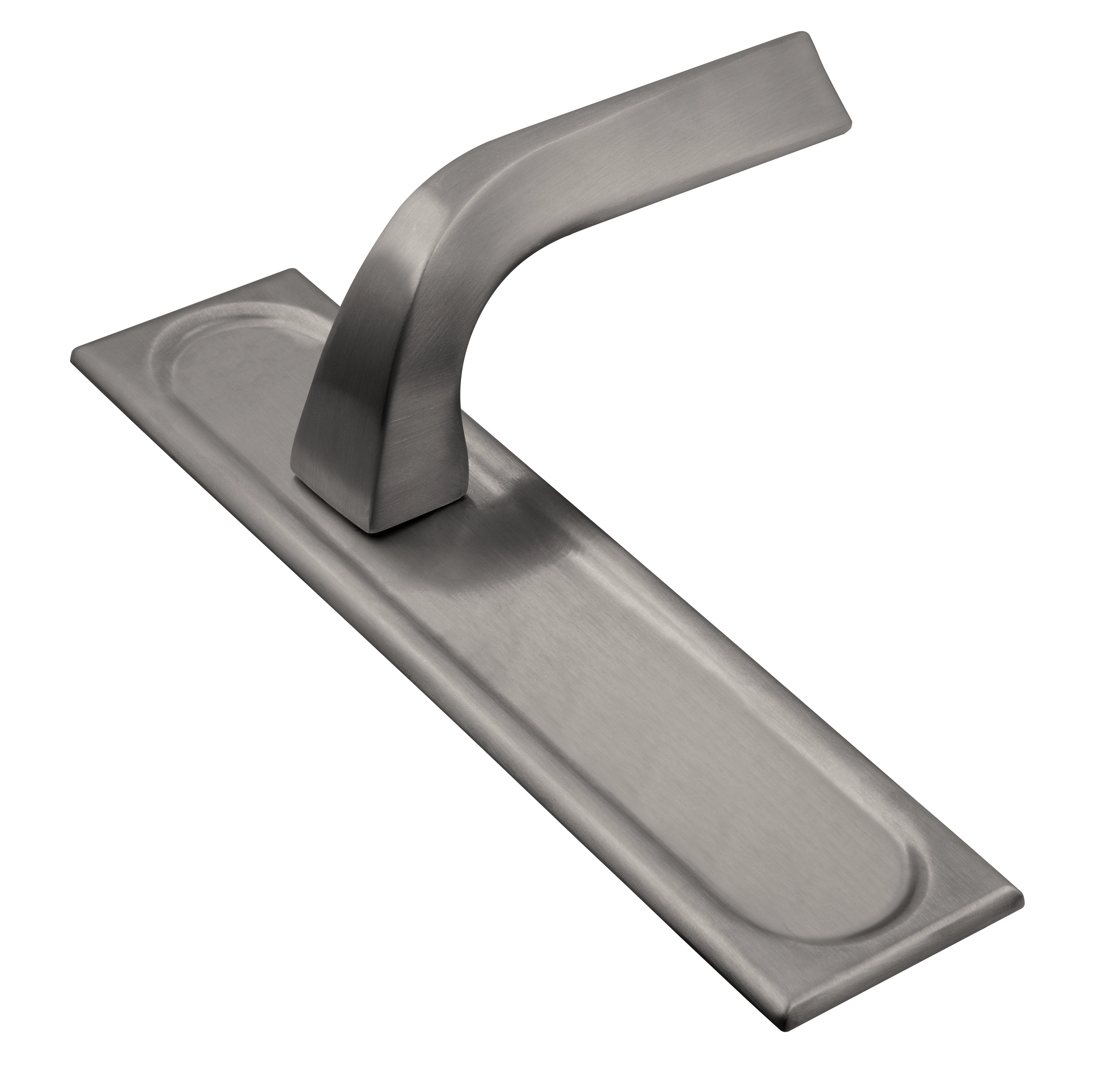 Door Handle, WD CONCERT HALL PLS on backplate, Color Winter Frost image buy World