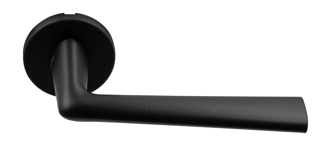 THE FORCE R5 NERO-ST door handle on a round rosette