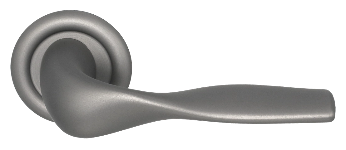 Door Handle, LVB R7 on round rose, Color Winter Frost image buy World