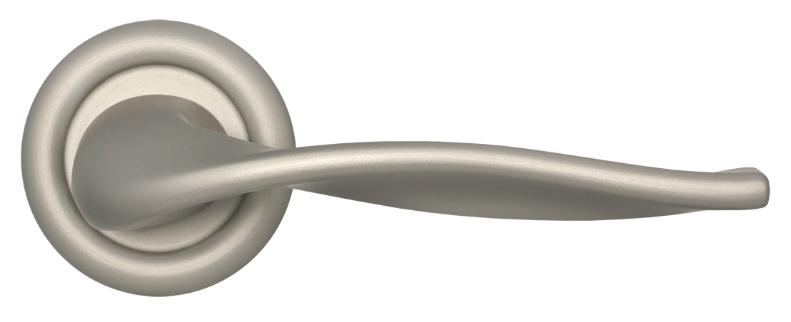 Door Handle, SKYSCRAPER R7 on round rose, Color Spring Mist image buy in World