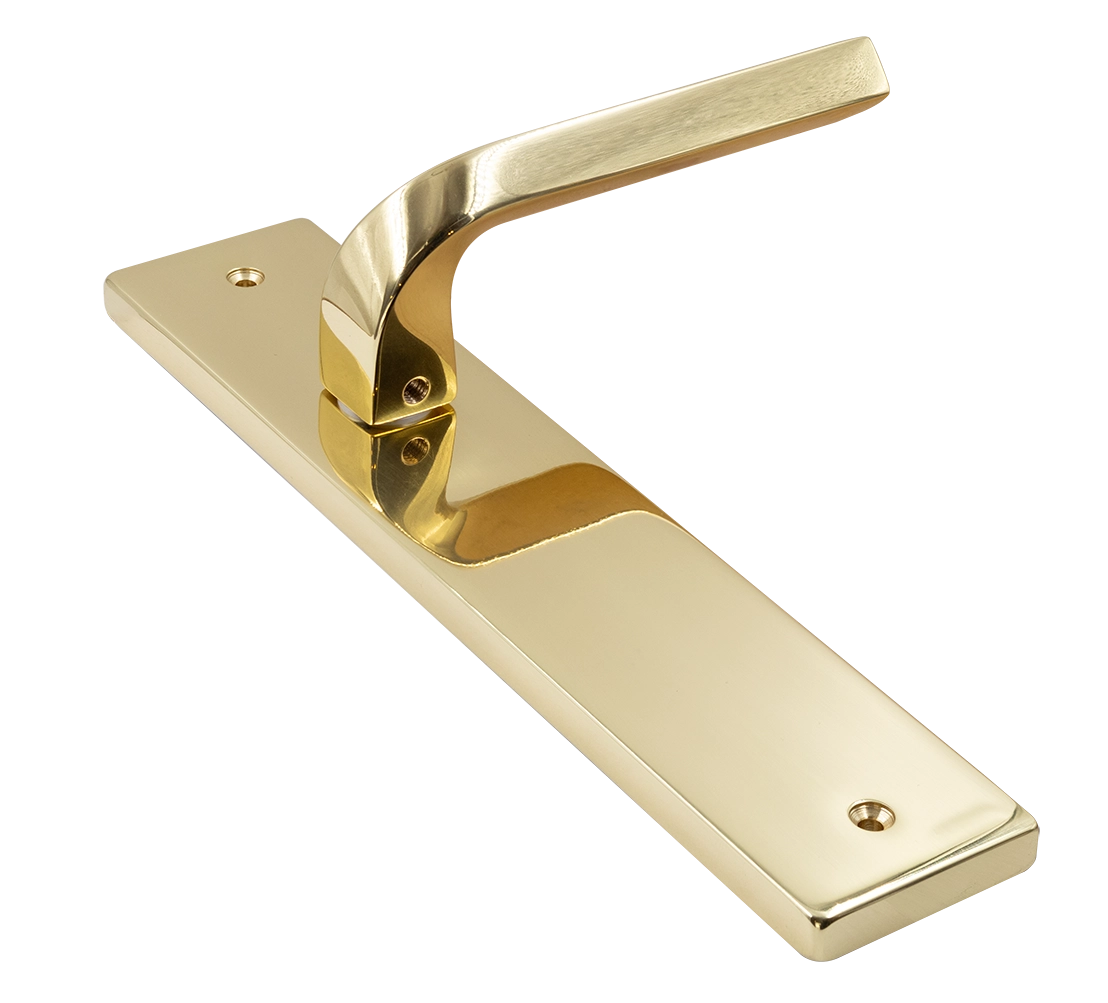 Door handle on backplate TENDER PL OTL, colour - polished brass image buy World
