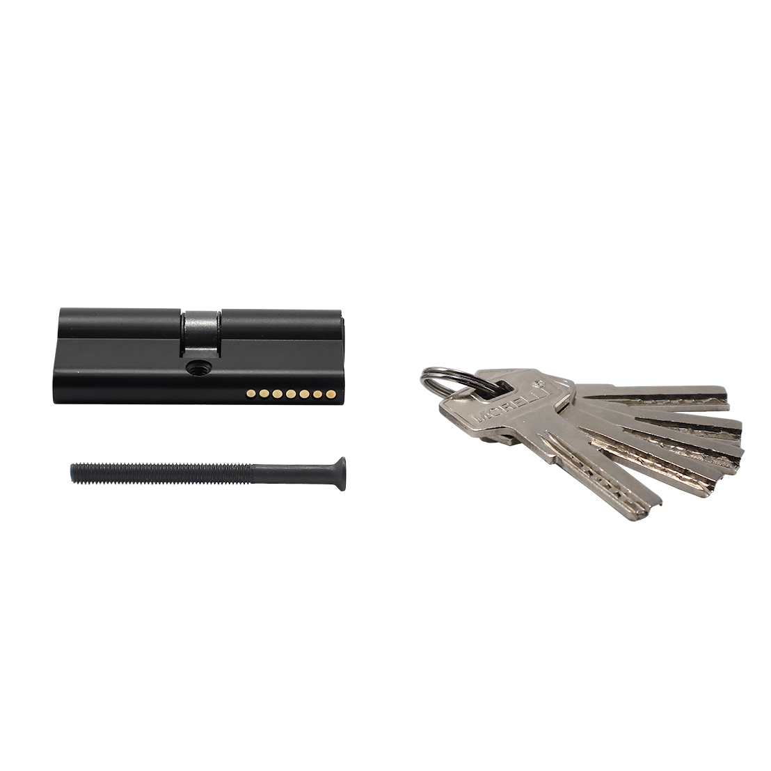 High security key cylinder HS 70C BL with closure (70mm), color - black image buy in World
