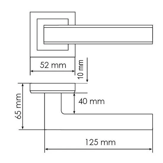 DOMINION, door handle MH-40 SC/CP-S, colour - satin chrome/chrome image furniture World