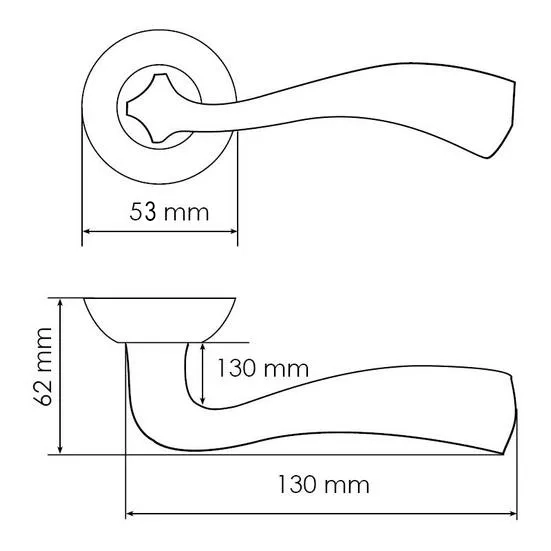 DREAM, door handle MH-15 SN/CP, colour - white nickel/chrome image furniture World