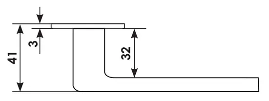 DOLCE VITA S1 CSA, door handle, colour - satin chrome image furniture World