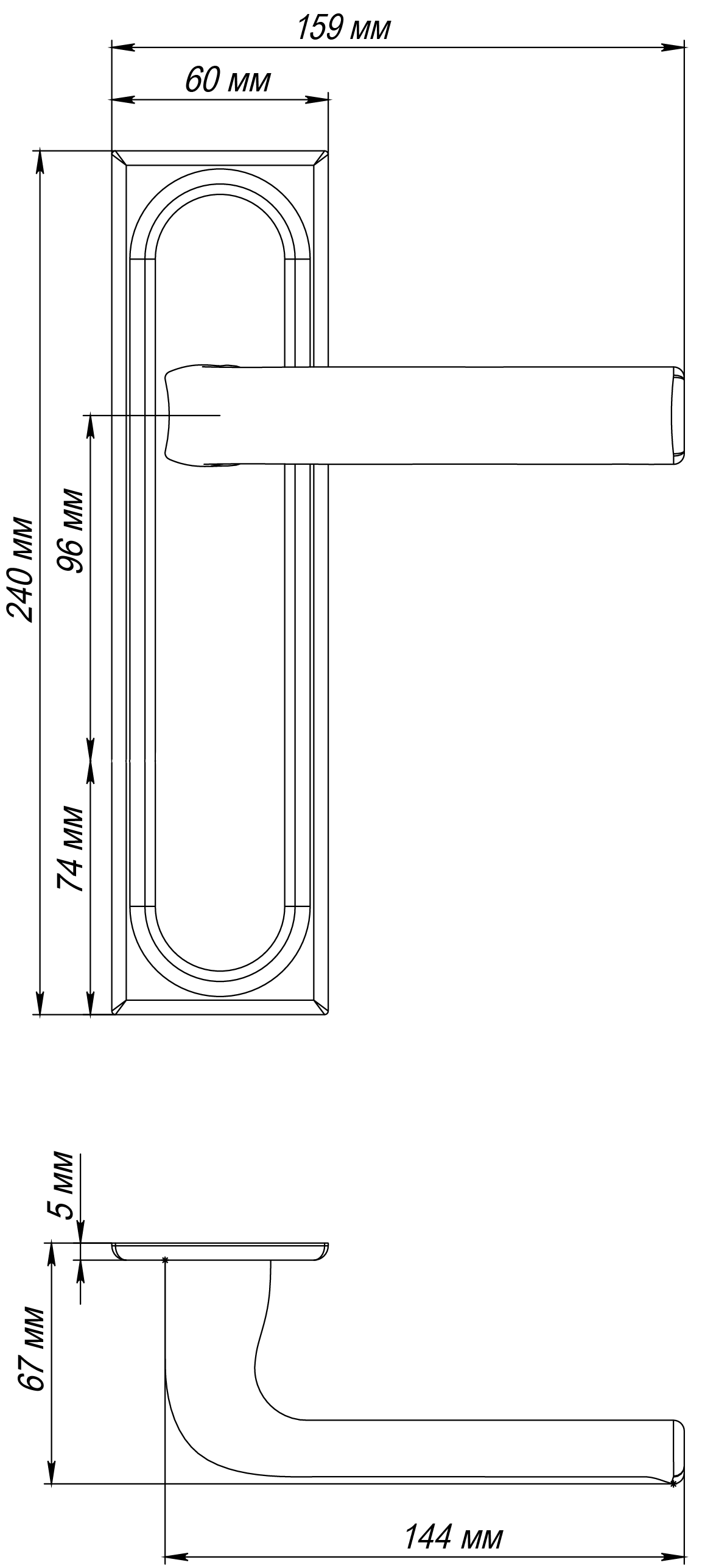 Door Handle, THE BUS STATION PLS on backplate, Color Spring Mist image furniture World