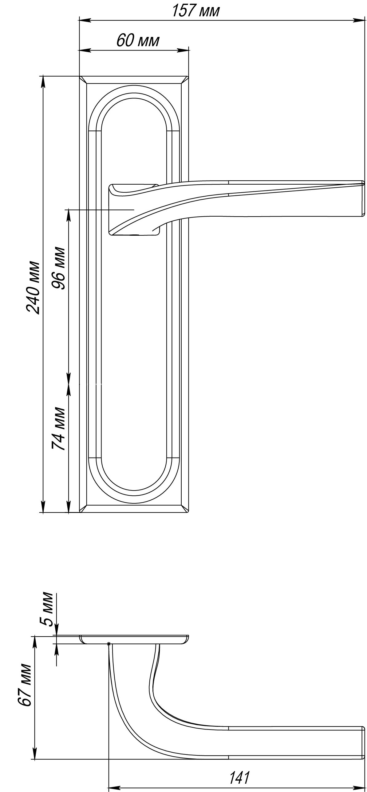 Door Handle, WD CONCERT HALL PLS on backplate, Color Spring Mist image furniture World