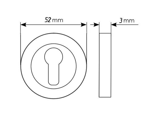 LUX-KH-R1 CRO, escutcheon, colour - chrome image buy in World