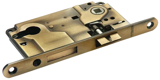 L1885 AB, euro cylinder lock with latch, colour - bronze image buy World